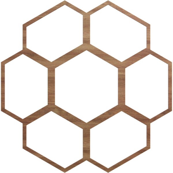 Ekena Millwork Florin Wood Fretwork Pierced Ceiling Medallion, Walnut, 34"OD x 12"ID x 3/8"T CMWP34X34X0375FOWA - main